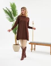 reklanlı kolları yırtmaçlı ve düğmeli tunik  13