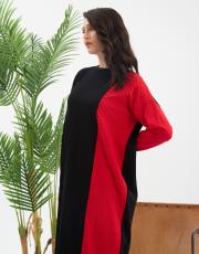 damalı bloklu elbise   2