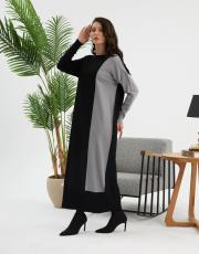 damalı bloklu elbise   9