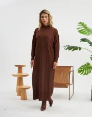 önü ip detaylı elbise  10