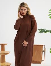 önü ip detaylı elbise  11