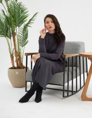 önü ip detaylı elbise  5