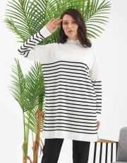 yarım balıkçı çizgili tunik  14