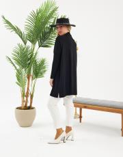 önü taşlı düğmeli t kol tunik  4