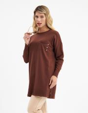 cepli düğme detaylı tunik  9